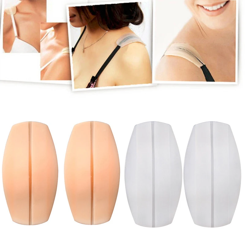 Shoulder Pads Silicone Shoulder Pad 1~10PCS Silicone Shoulder Pad Soft Bra Strap Holder Cushions Non Slip For Woman