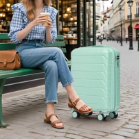 Ensemble de valises HOUSE SPOLE ABS avec serrure à combinaison et roulettes pivotantes à 360 degrés, avec trousse de toilette 3