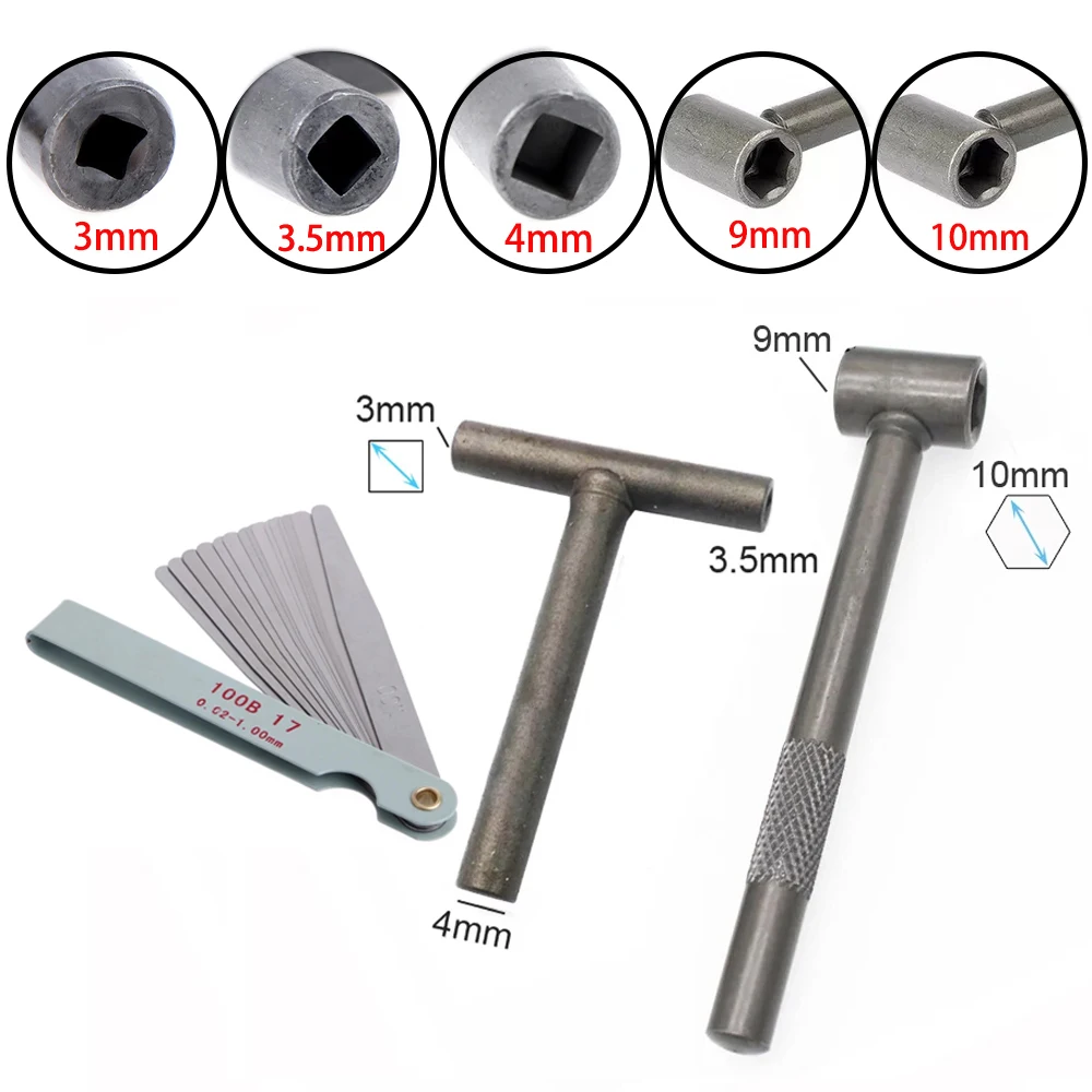 3 Pcs Engine Valve Screw Adjusting Spanner Tool Valve Clearance Adjustment Tools Feeler Gauge 0.005 0.020 Inch I.215193635 - View #5