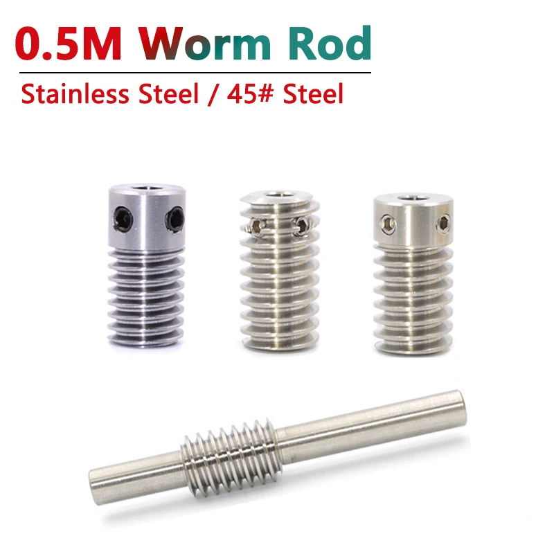 1pc05MWormRodShaftForUsewith05ModuleWormGearStainless