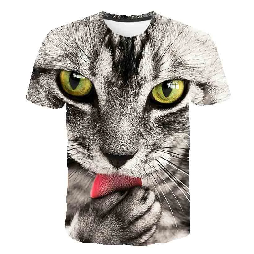 2022 New Personalized T-Shirt Animal cute cat Print oversized T-Shirt 3D boys girls t shirts Novelty summer Short Sleeve t shirt T-Shirts best of sale