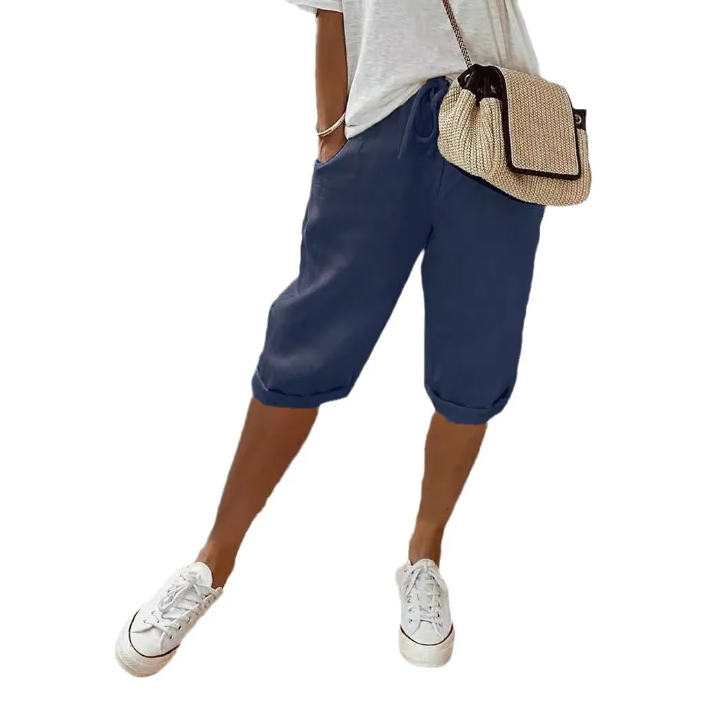 Cotton Linen Harem Pants for Women Summer