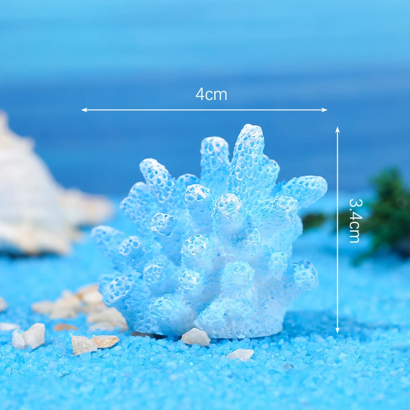 Miniature Resin Coral Seaweed Aquarium Decoration for Fairy Garden or Micro Landscape