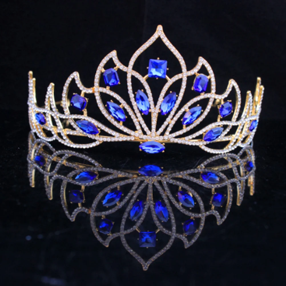 

Великолепная свадебная корона в европейском стиле, благородная искусственная Корона со стразами для женщин, свадебное украшение для волос
