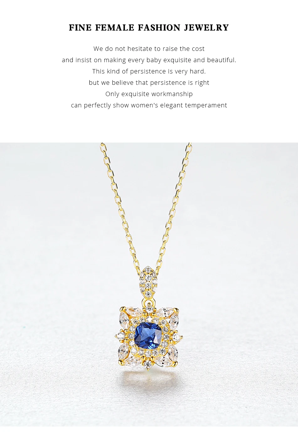 Breloques topaze pendentif colliers pour femmes mariage fiançailles Fine argent Sterling CZ fleur Kolye_voghion.com