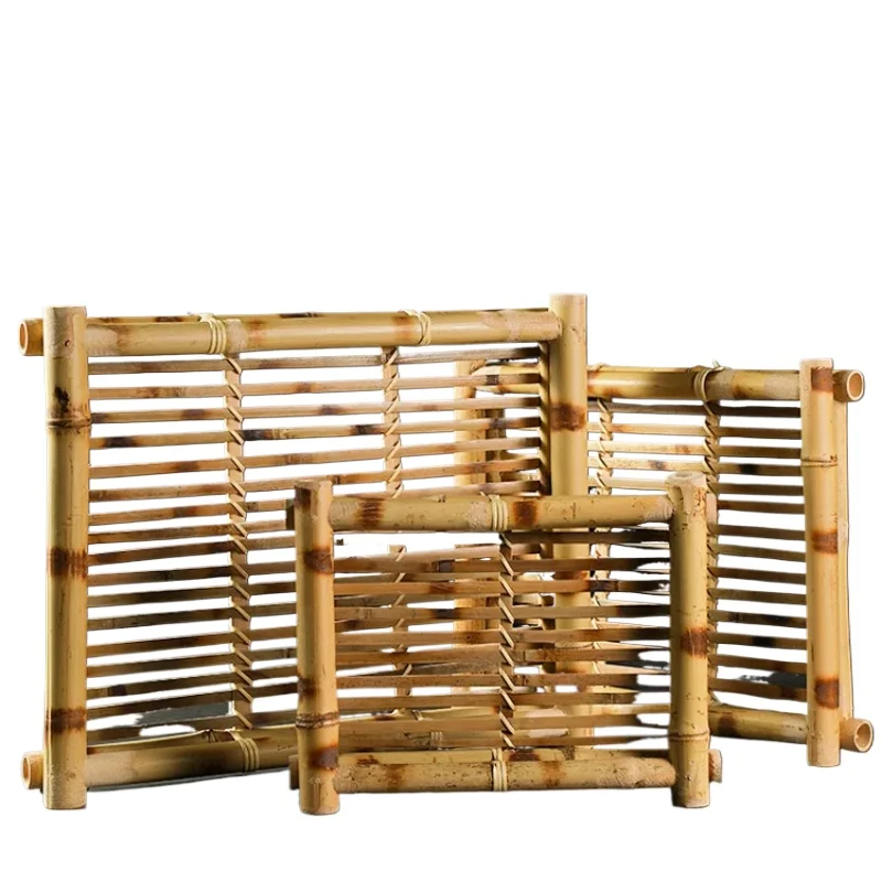 Thai Restaurant Supplies Bamboo Woven Trays Japanese Cuisine Service Plates Creative Snack & Dessert Plates Bamboo Serving Trays