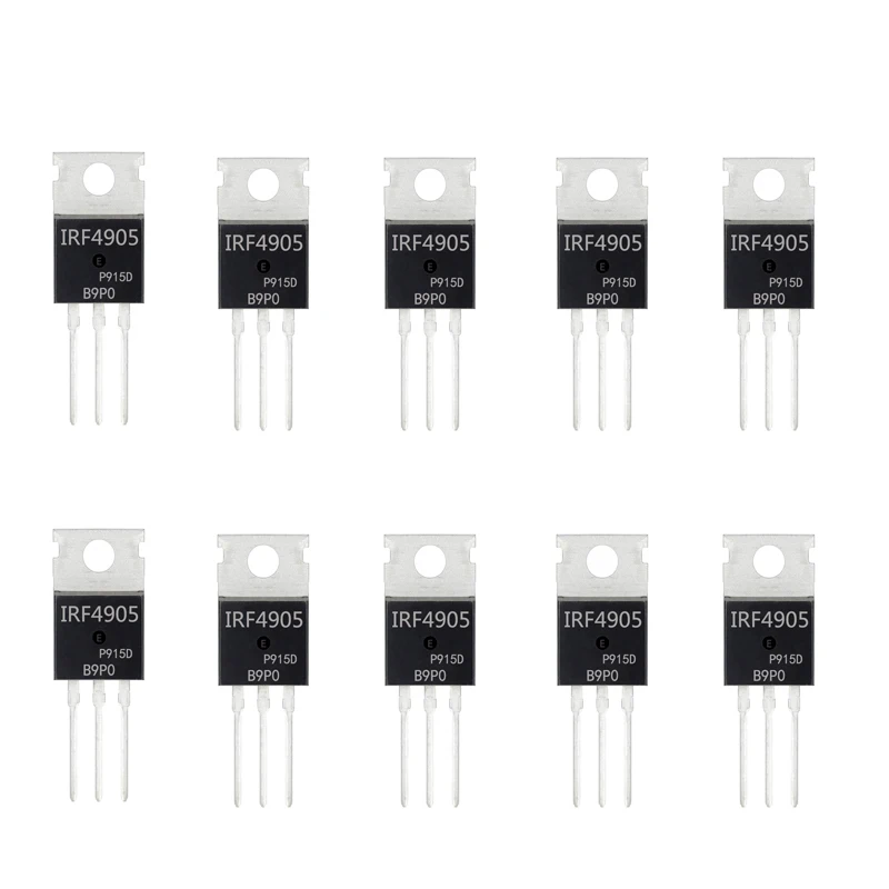 10pcs IRF4905 IRF4905P IRF4905PBF P Channel,Power Mosfet Transistor 74 A/55 V TO-220AB