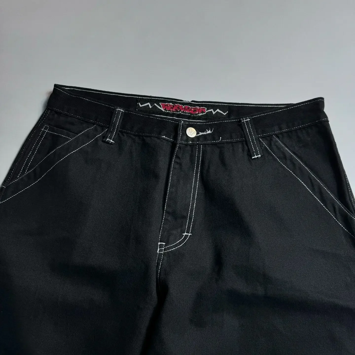 Y2K Hip Hop Wide Leg Baggy Jeans Wexwear Punk Street Dance Big Boy High Waist Jeans Black Big Pocket Pants Men Women Clothing 6