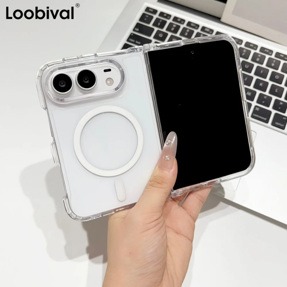 Slim Matte Acrylic Magnetic Case with HD Crystal Clear Frame