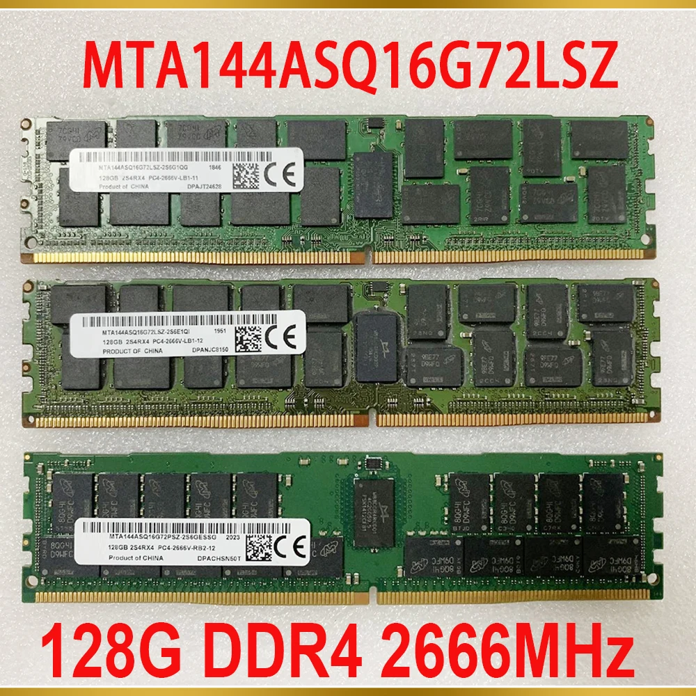 1Pcs 128GB 128G DDR4 2666MHz 2S4RX4 PC4 2666V 2666 ECC REG For MT Server Memory MTA144ASQ16G72LSZ