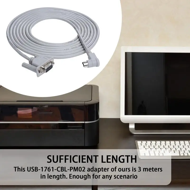 PLC Cable For Allen Bradley MicroLogix 1000 1200 1400 1500 Programming Cable 1761-CBL-PM02 Professional Data Transmission Cord
