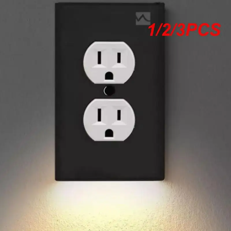 

1/2/3PCS Night Duplex Outlet Wall Plate With LED Lights Socket Surface Version Separate Station Wall Lamp Bedroom Living