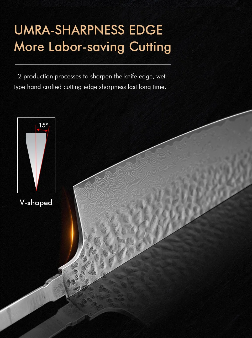 Damascus Steel VG10 Chef Knife Blank - Hand Forged Kitchen Knife Making Tool