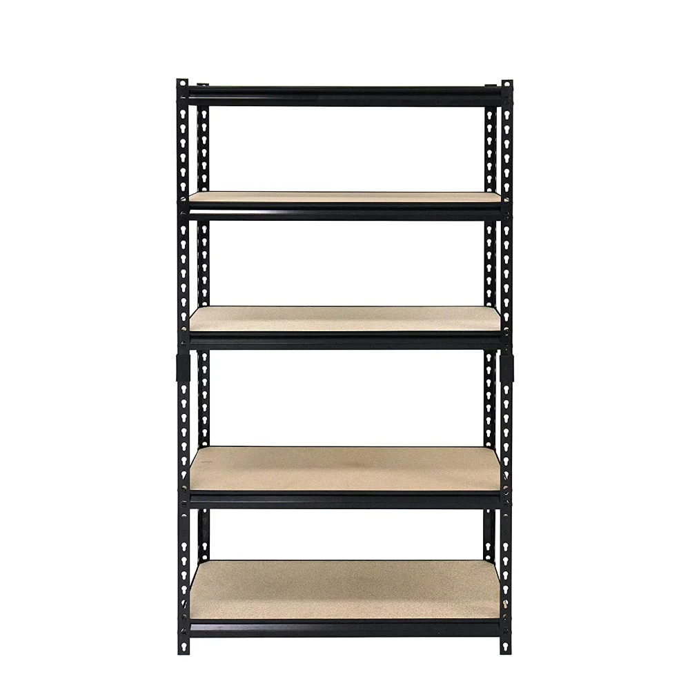 

48W X 18"D X 72"H 5-Shelf Steel Shelving, 4000 Lb Capacity Black，Strong and Durable，69 Lb