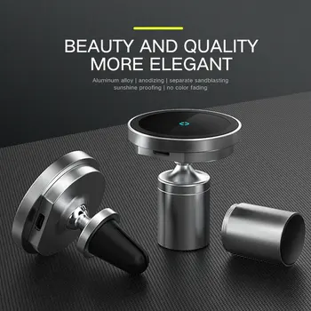 자기 차량 장착 무선 충전 브래킷, 15W, 회전, 휴대폰 홀더, 아이폰에 적합, 차량용 무선 충전 스탠드