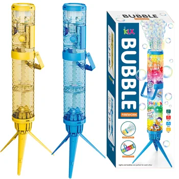 Electric Bubble Machine, Fireworks Shape, Porous Jet Bubble, with Rechargeable Battery, Long Battery Life, Summer Outdoor Toys, Children's Gifts 1