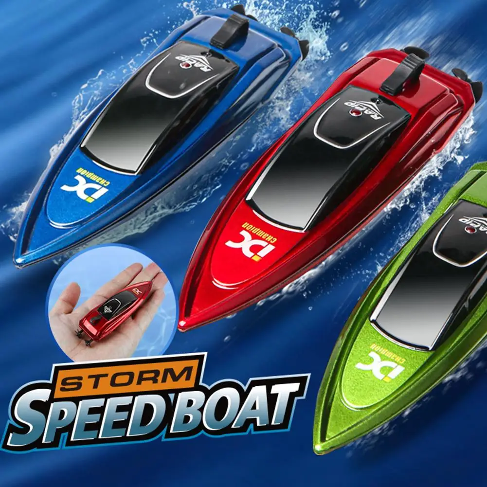 RC Boat For Kids 2.4GHZ Racing Boats 5km/h Remote Control Speedboat Summer Water Toys For Boys Girls Gifts