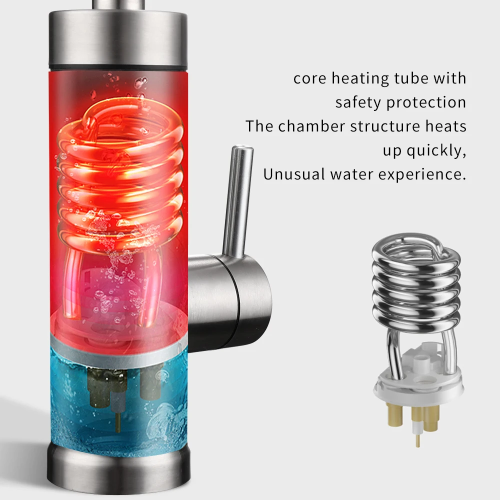 Electric Water Heater Instant Water Faucet Kitchen Hot Faucet Heater 220V