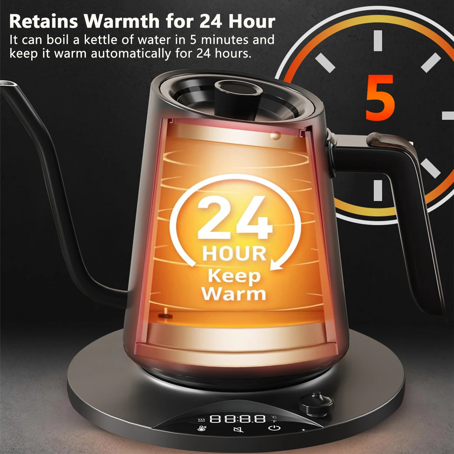 غلاية كهربائية من SMANG بسعة 0.9 لتر وقوة 1200 واط...