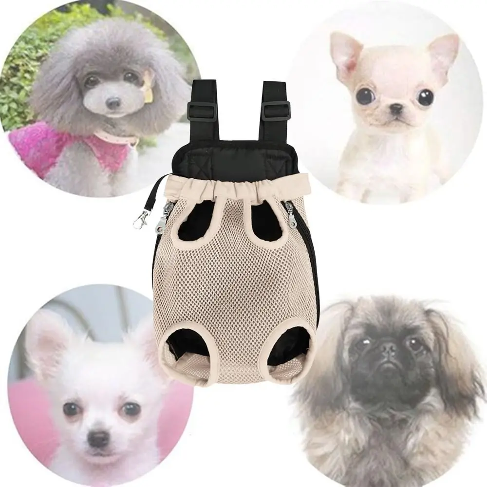 Adjustable Pet Backpack Double Shoulder Breathable Cat Carrier Bag Dog Carrier Backpack for Small Dog Cat Outdoor Accessories