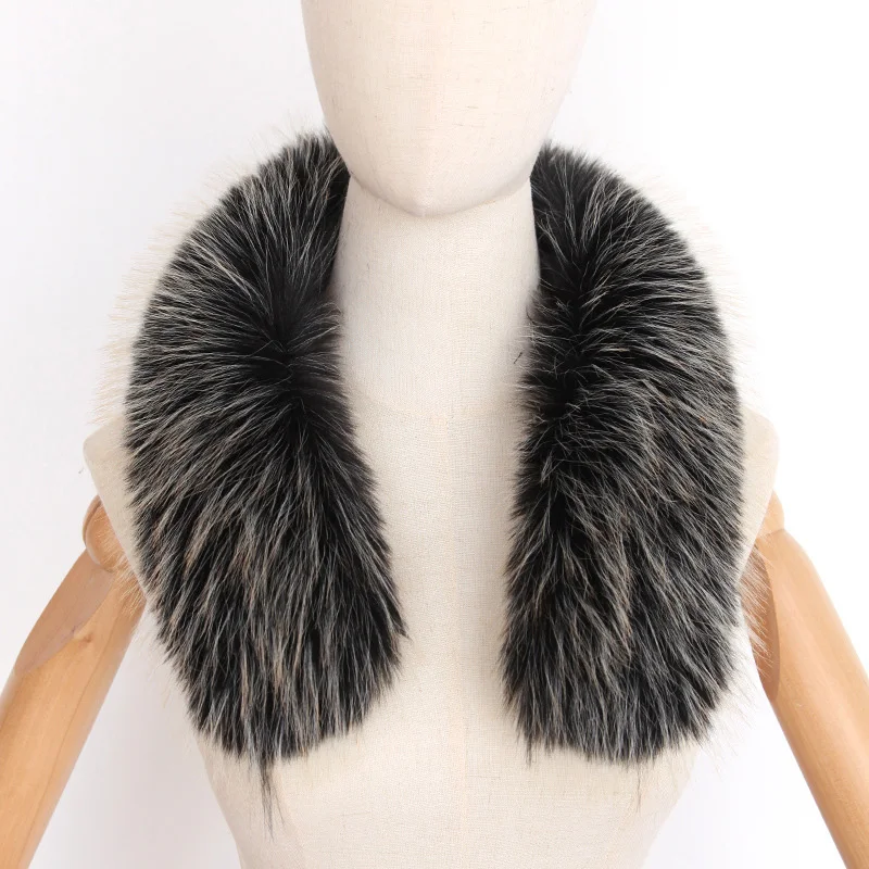 

Women Faux Fox Fur Collar Shawl Fluffy Fur Collar Winter Coat Hood Decor Long Plush Fake Fur Scarf Parkas Jacket Collars 70cm