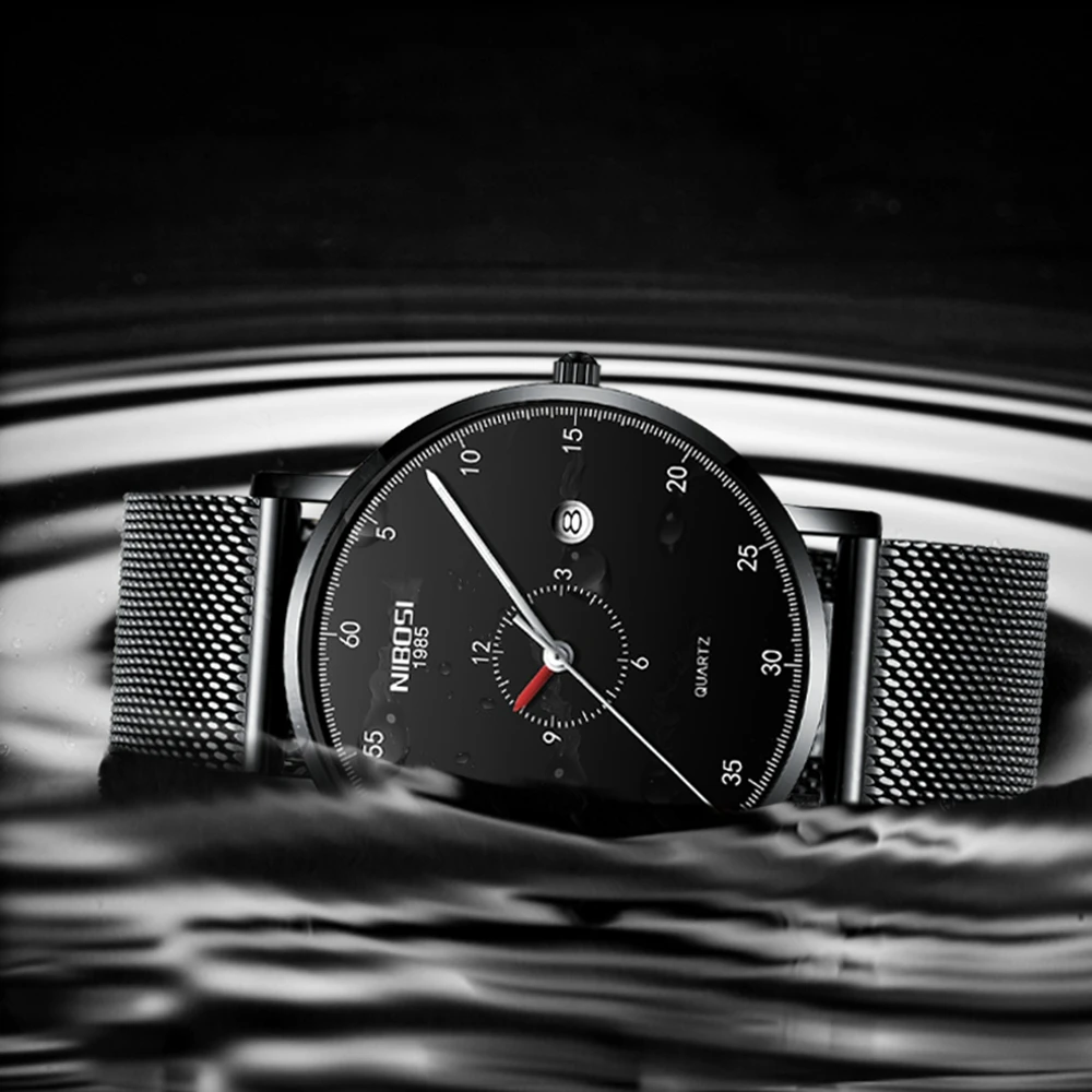 Mens Watches Casual Sport Quartz Watch Men Military Waterproof Ultra Thin Slim Wrist Watch saat_voghion.com
