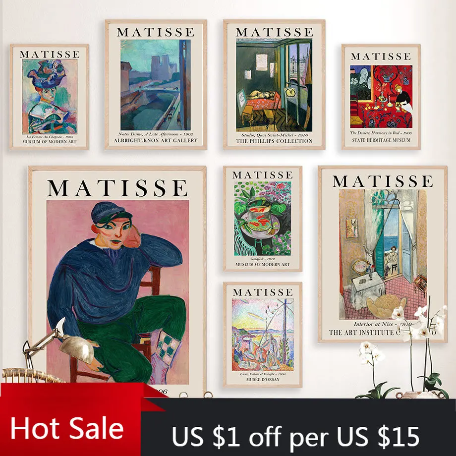 

Винтажная Картина на холсте Matisse, абстрактная фигурка, настенный пейзаж, скандинавские художественные постеры и искусства для декора гостиной