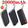 Solar Power Bank 20000mah Large Capacity Portable Charger Compatible with IOS Android USB-A and USB-C Fast Charging Powerbank 1