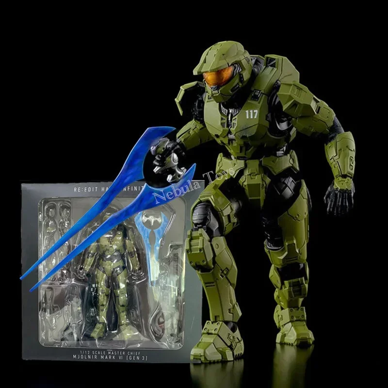 18Cm Halo Infinate Master Chief Action Figure 1/12 Pvc Mjolnir Mark Vi Gen 3 Figurine Toy Model Kit Desk Decocation Toy Kid Gift