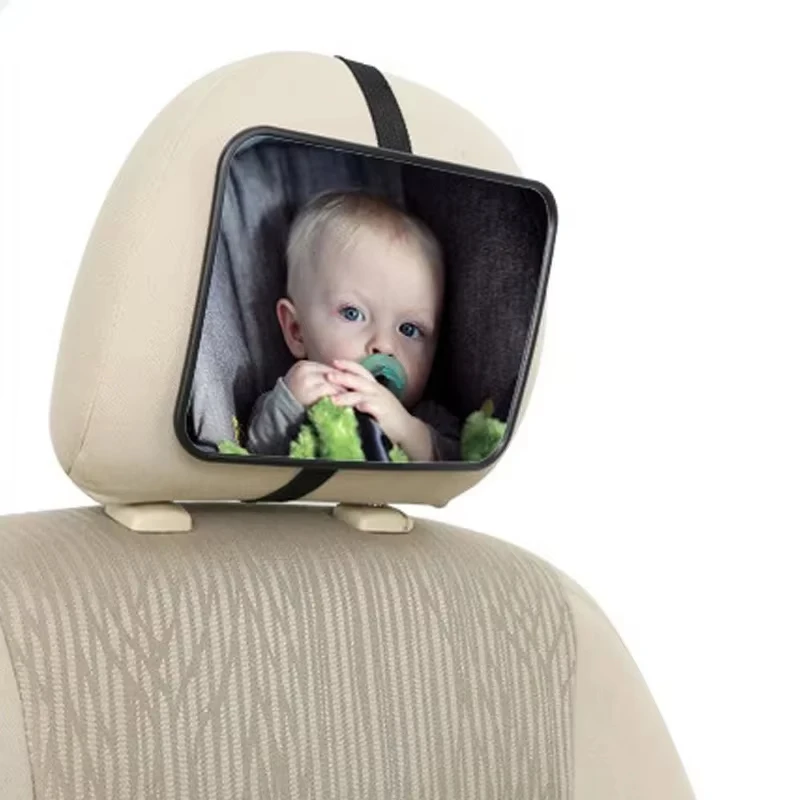 Car Safety Rearview Mirror for Baby Child Seat Headrest Mount Square Safety Monitor Rear Seat