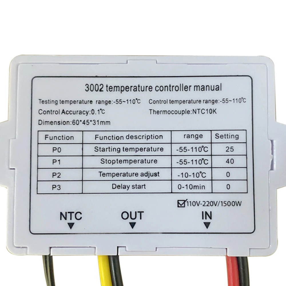 Digital Thermostat Switch Microcomputer Temperature Controller Thermoregulator
