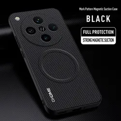 Magnetic Matte Skin - Friendly Leather Shockproof Case - OPPO Find X9 Ultra (Black)