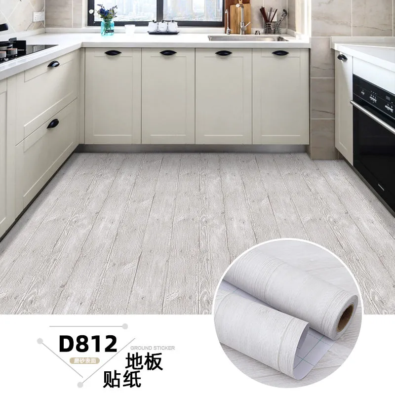 3M Wood Grain Vinyl Floor Roll Stickers Waterproof Self Adhesive Floor Tile for Kitchen Bathroom Ground Peel and Stick Stickers 10pcs cotton gauze scouring pad non stick oil 5 layers wood fiber dishwashing towel wipe pot bowls rag kitchen cleaning cloth