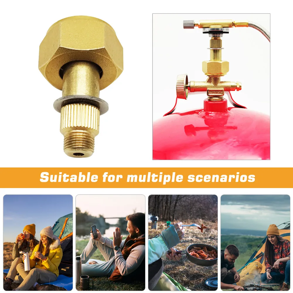 1x Camping Gas Stove Converter Adapter Aluminum Alloy LPG Tank To ...