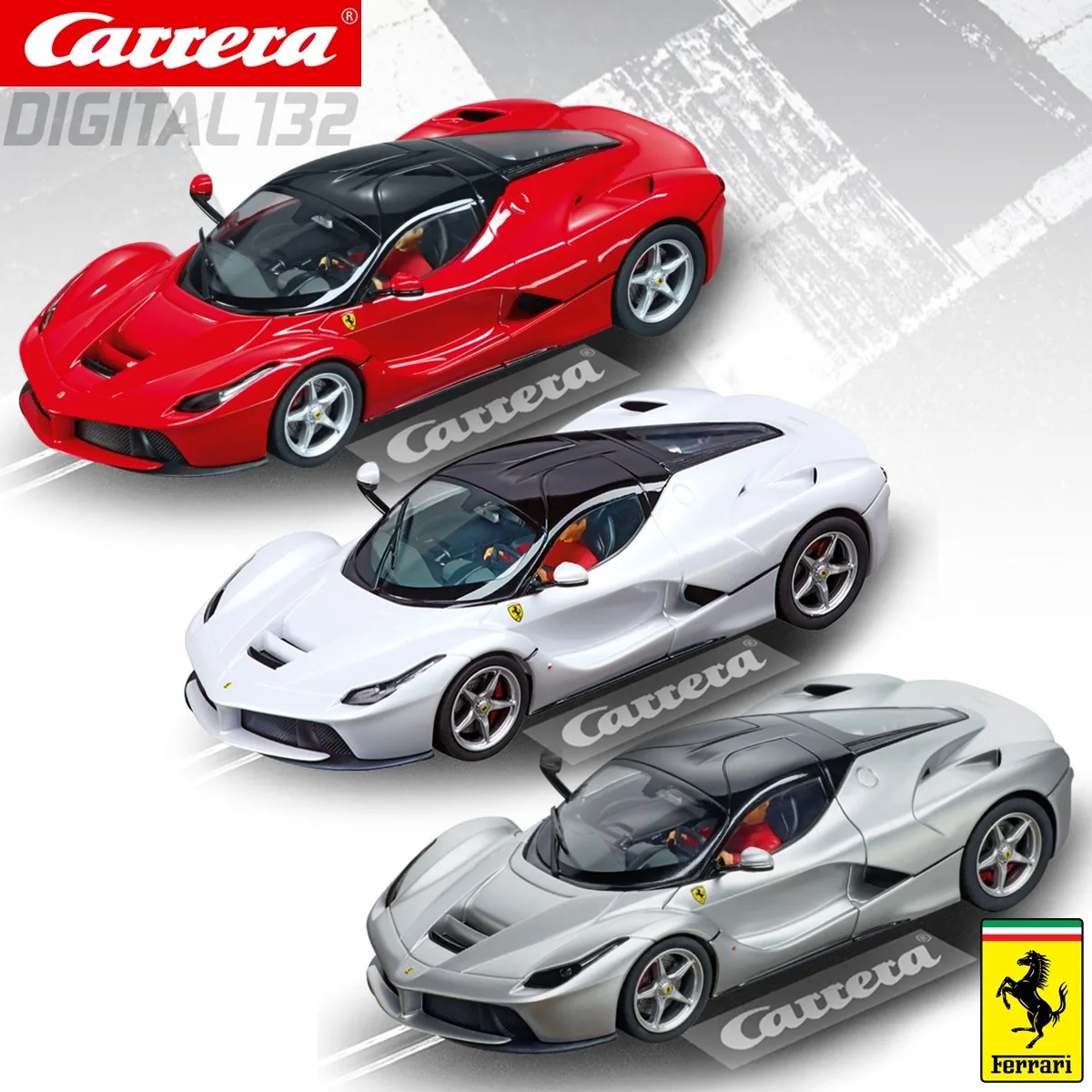 Carrera Slot Car Digital 132 LaFerrari 30665 Red / 30712 White