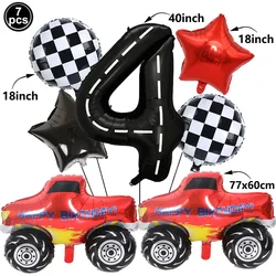 Giant Red Monster Truck Foil Balloons - Kids Party Decorations - As Shown (Green)