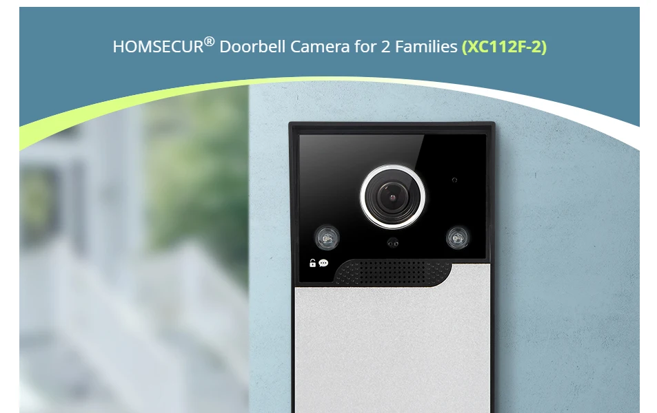 Sd7c72551083d44a1b97f4bb1c45c72676 XC112F-2 HD Waterproof Doorbell Camera with 2 Call Buttons for XSL 4 Wire 1080P Video Door Phone Intercom Home Security 2 Flats
