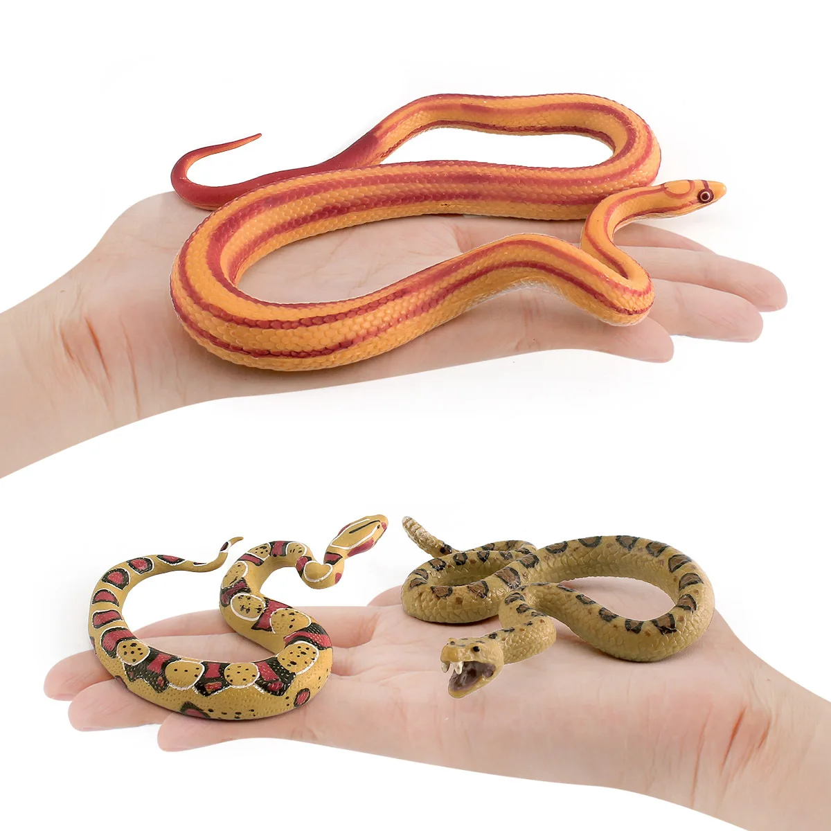 Snakes Rubber Toy Realistic Snake Prank Joke Snake Model Simulation Python Rattlesnake Cobra Tricky Scary Toy Halloween prank toys joke toys snake toy