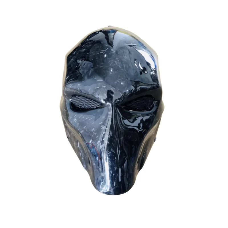 Twill Carbon Fiber Prom Villain Death Knell Halloween Full Face Helmet Mask Car Decoration Face Cover