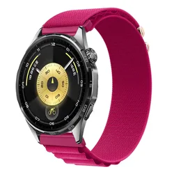 Enhanced Nylon Breathable Alpine Loop Band, 20 - 22mm - Huawei Watch 5 46mm (Rouge red)