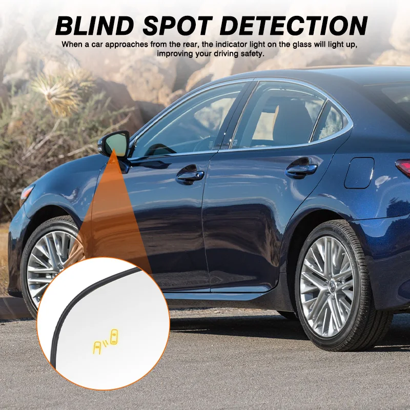 렉서스 ES IS 2013-2017 CT 2011-2018 LS 2013-2016 GS 2012-2017 RC 2014-2018용 사이드 윙 열선 사각지대 경고 미러 유리