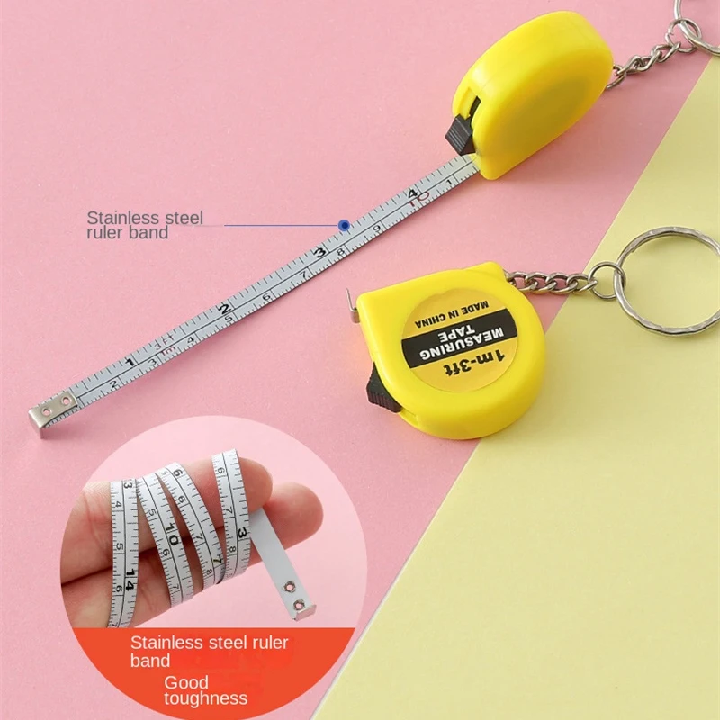 Tape Measure Measuring Tape Measuring Ruler Mini 1M Tape Measure Metric Steel Measuring Ruler Distance Measuring Tool Meter Ruler Steel Tape Length Metal Tools