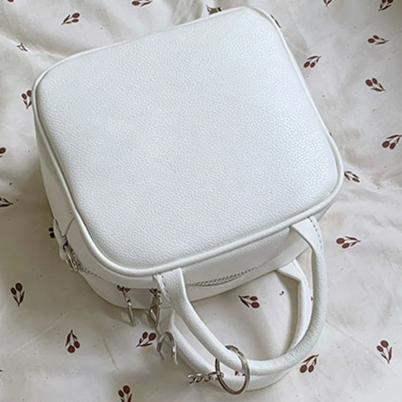 PU Leather Bag for Women Solid Color Shoulder Bag Casual Crossbody Bag Small Backpacks Female Handbag Purse