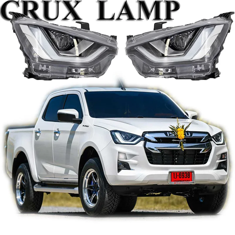 

1 PCS 12V Accessories LED Head Lamp Fit For Isuzu DMAX 2020 2021 Model Car Auto HeadLight