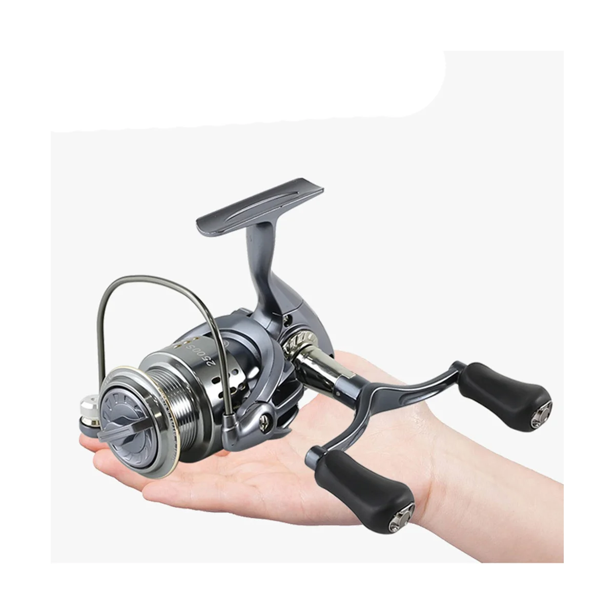 

Reel Fishing 2500S 6.4:1 Spinning Reel Double Handle Grip Fishing Gear Fishing