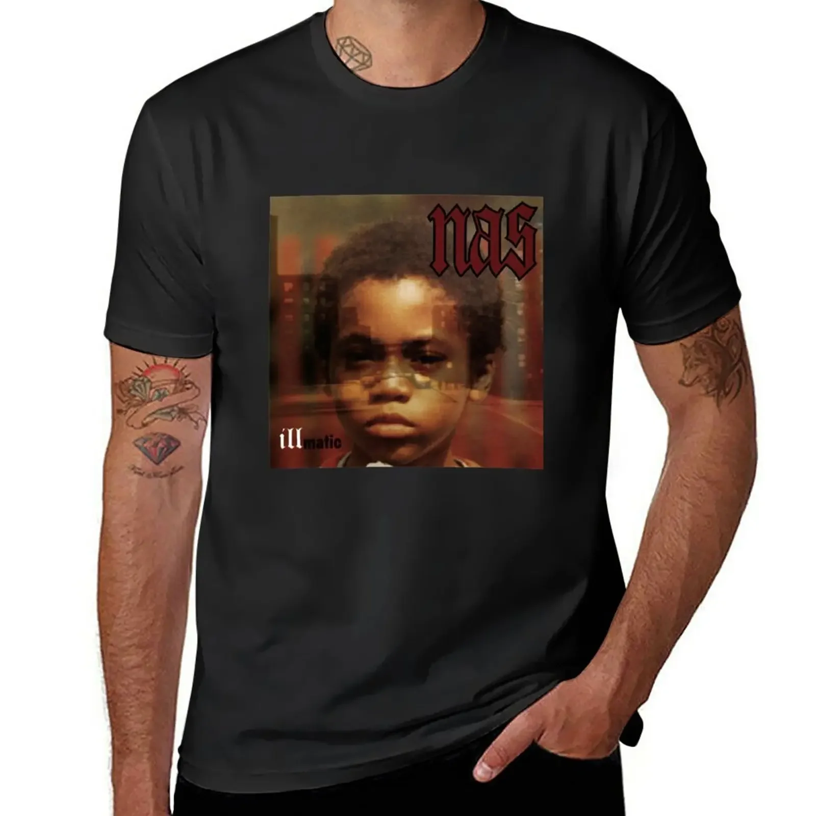 Nas - Illmatic Album Cover Art Gift For Fans, For Men And Women, Father Day, Family Day, Halloween Day, Ringraziamento, Ch T-Shirt
