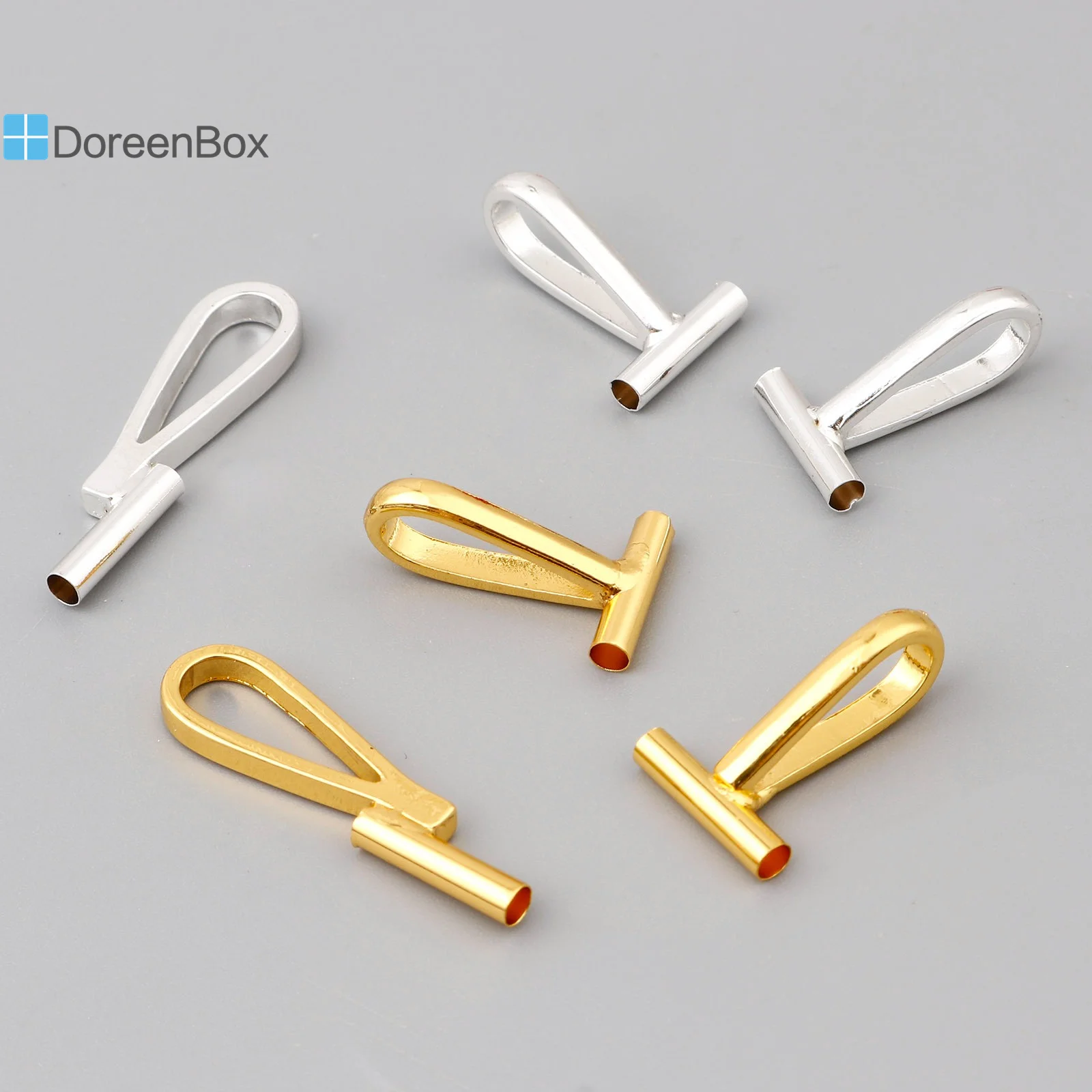 

10PCs Brooch Converters For Changing Brooches Pins To Pendants Copper Findings Drop Multicolor Charms Metal DIY Jewelry Finding