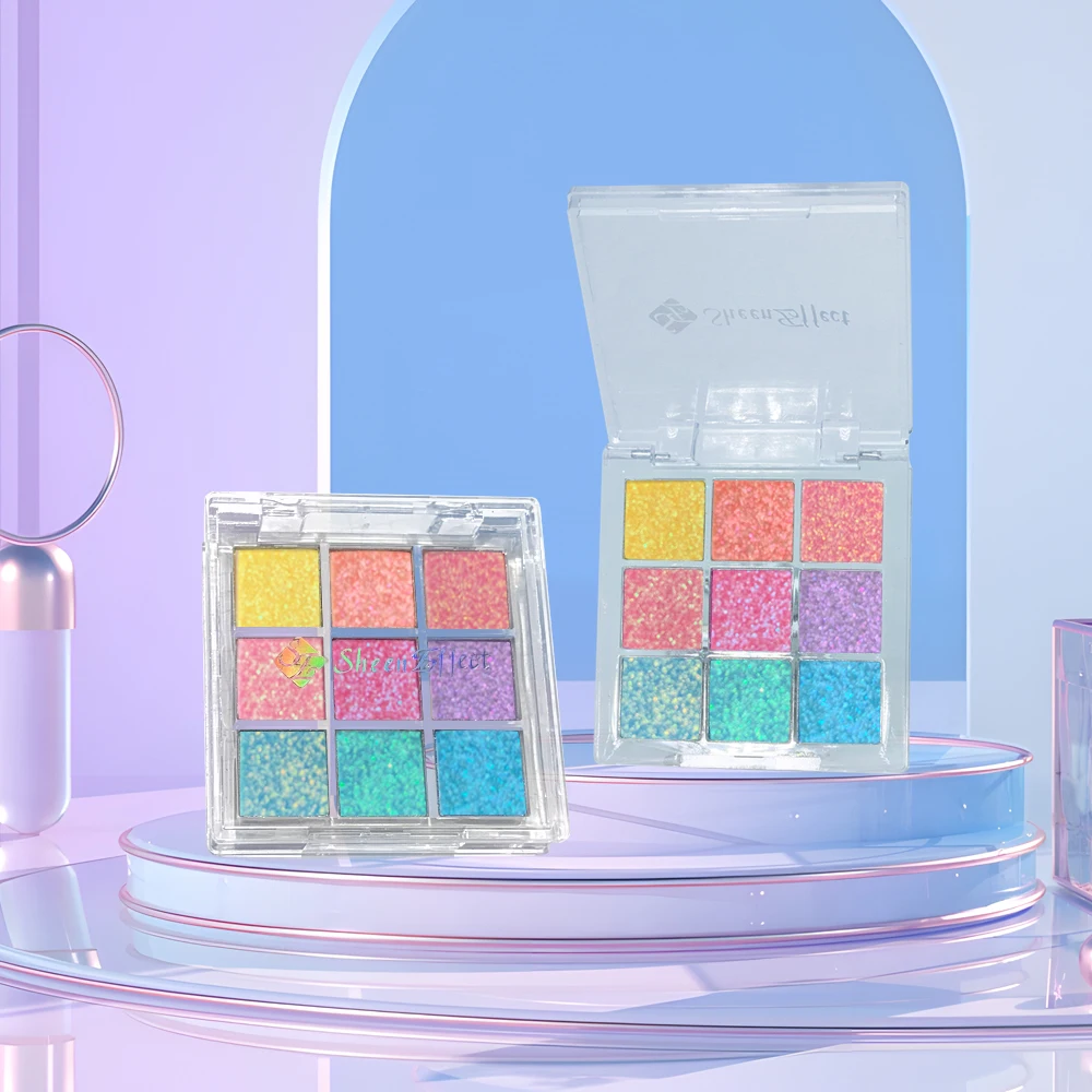 Sheeneffect Chameleon Chrome Eyeshadow Palette 9 Colors High End makeup Cosmetics 5