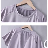 DRUR 2pcs Yoga Set Women Summer Sports Suit 2 Piece Sportswear Outfits Female Short Sleeve Fitness Tops Running Shorts Sets New - Image 4