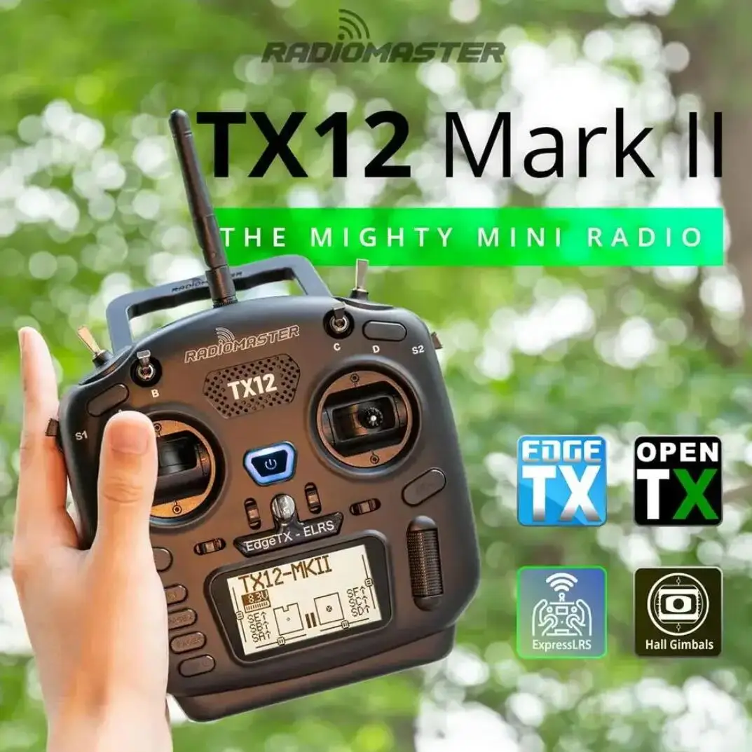 RadioMaster TX12 MKII MK2 Mark 2 Radio ELRS/CC2500 EdgeTX OpenTX 16CH Trasmettitore radiocomandato multimodulo - immagine 6